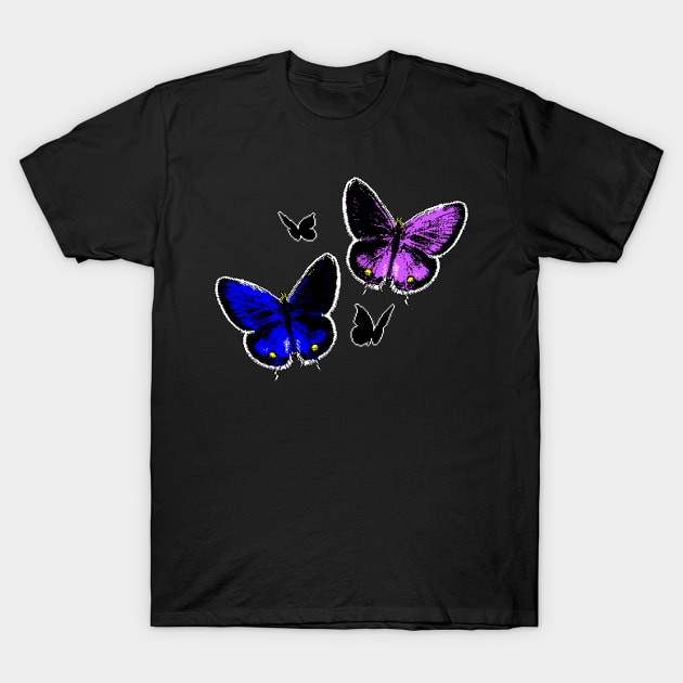 8 bit butterfly pixels T-Shirt by 8 Fists of Tees